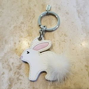 SOLD Coach Bunny Rabbit Key Fob Ring Bag Charm